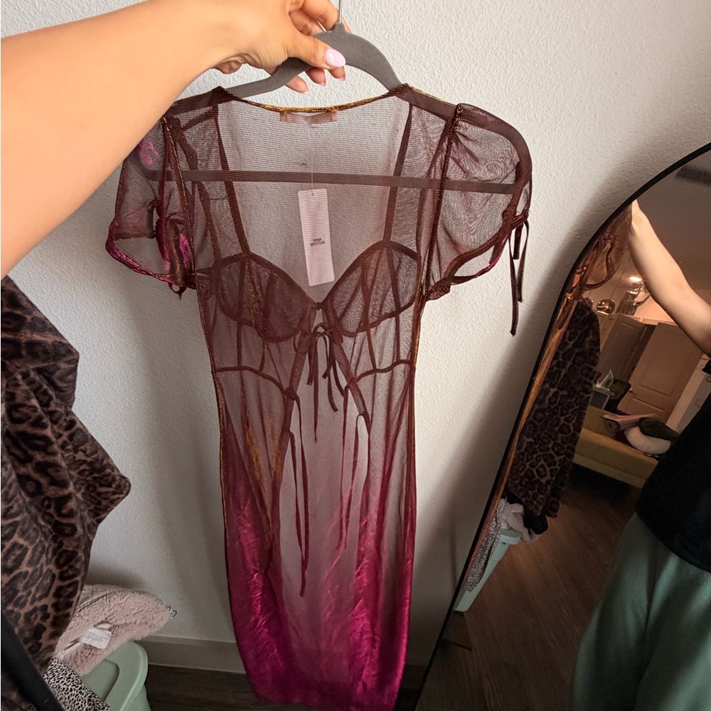 Mesh Corset Robe - Picture 6 of 6